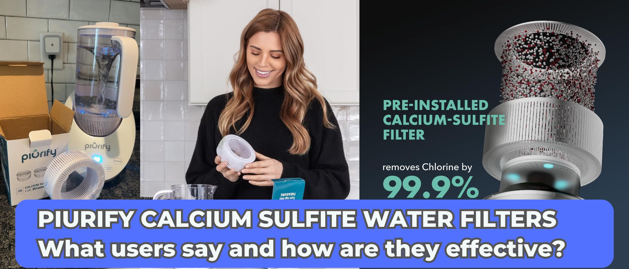 piurify hydrogen water machine calcium sulfite 3 pack filter review