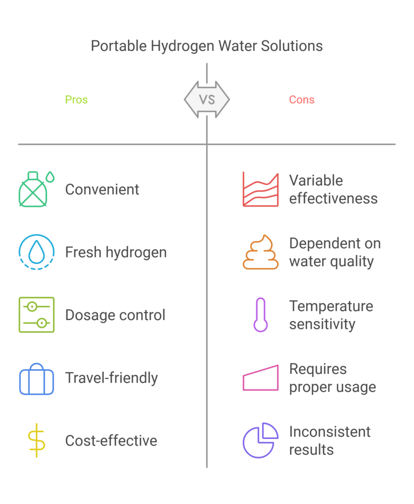 portable hydrogen water solutions pros and cons