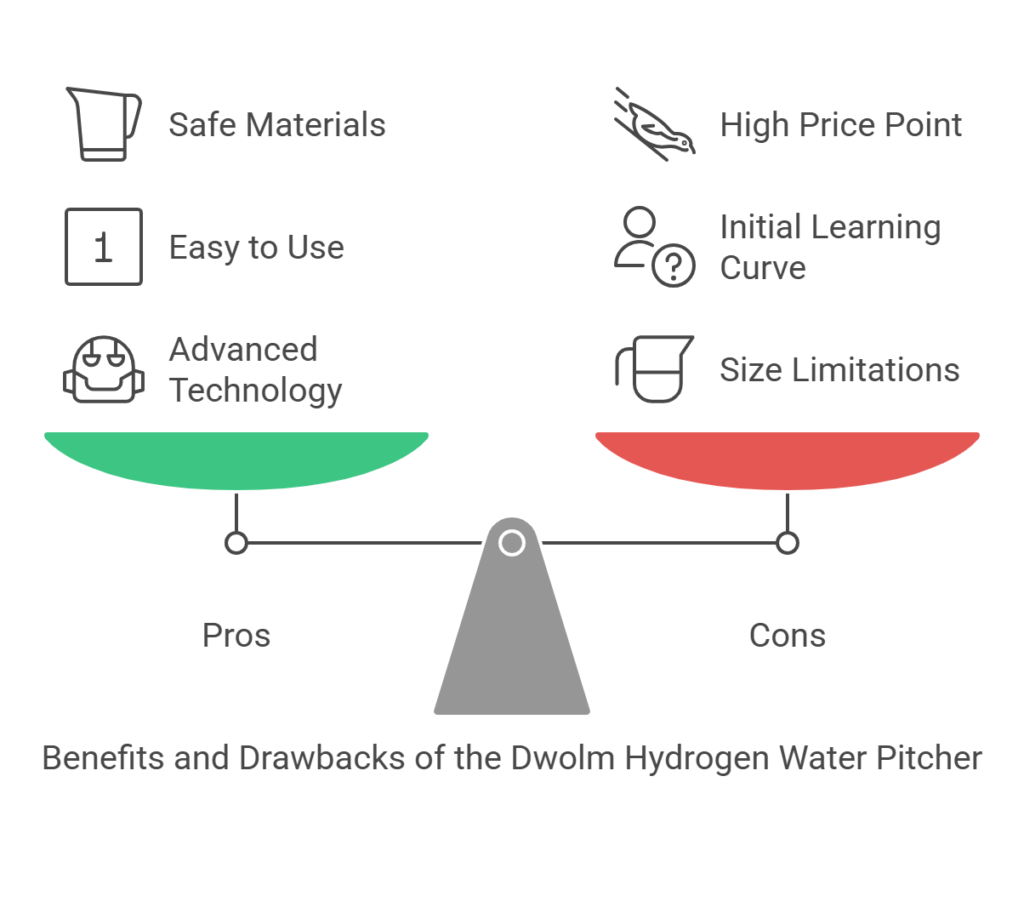 pros and cons of dwolm 35oz hydrogen water pitcher - visual selection